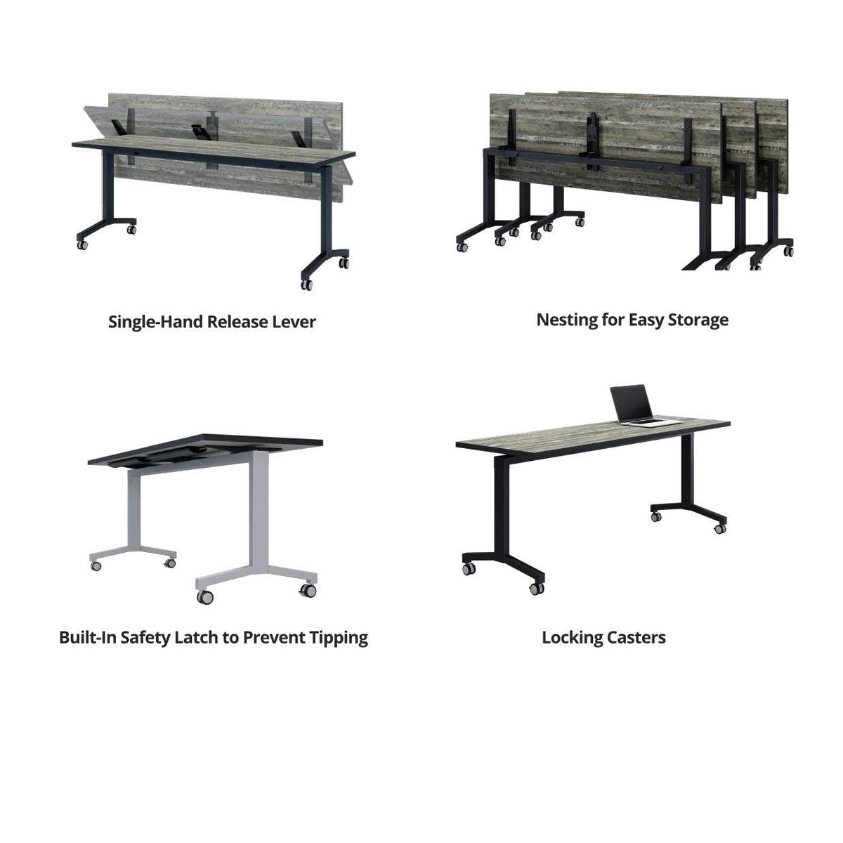 Romeo Flip Nesting Training Table