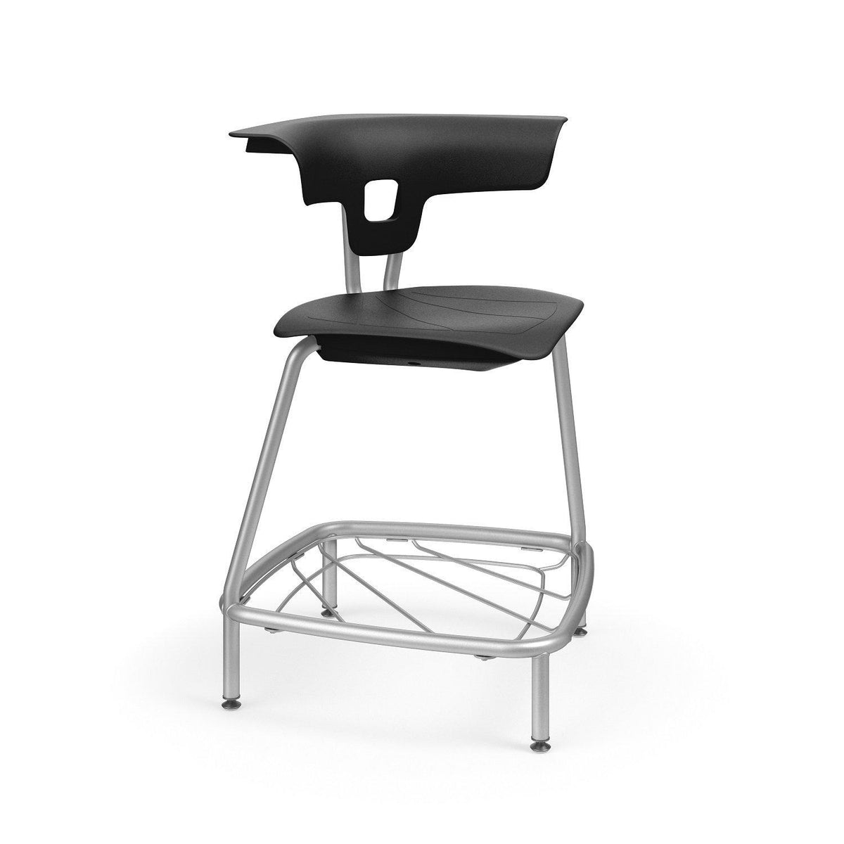 Ruckus 24"H Stool-Stools-Black (PBL)-Starlight Silver Metallic (SX)-Yes