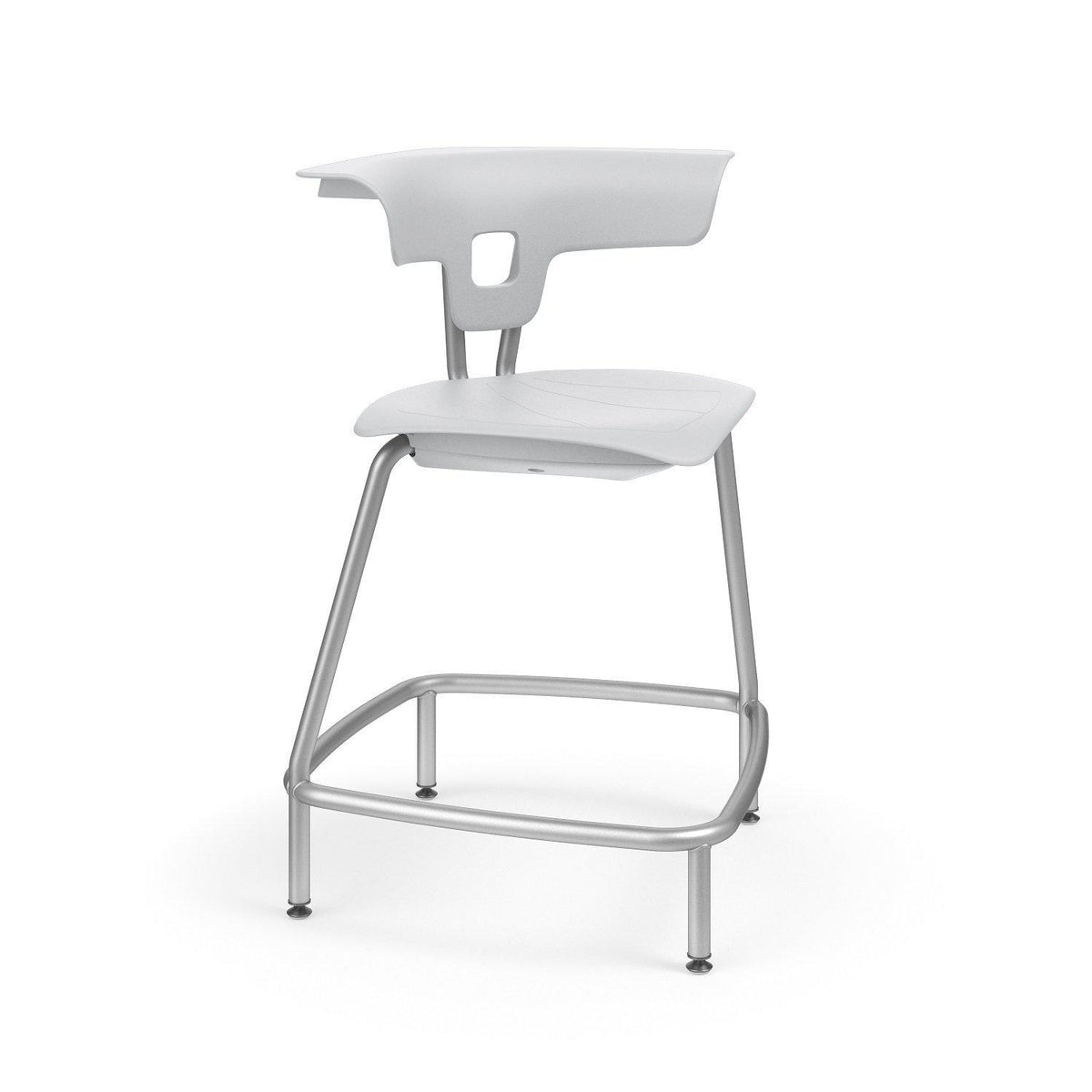 Ruckus 24"H Stool-Stools-Cool Grey (PCG)-Starlight Silver Metallic (SX)-No