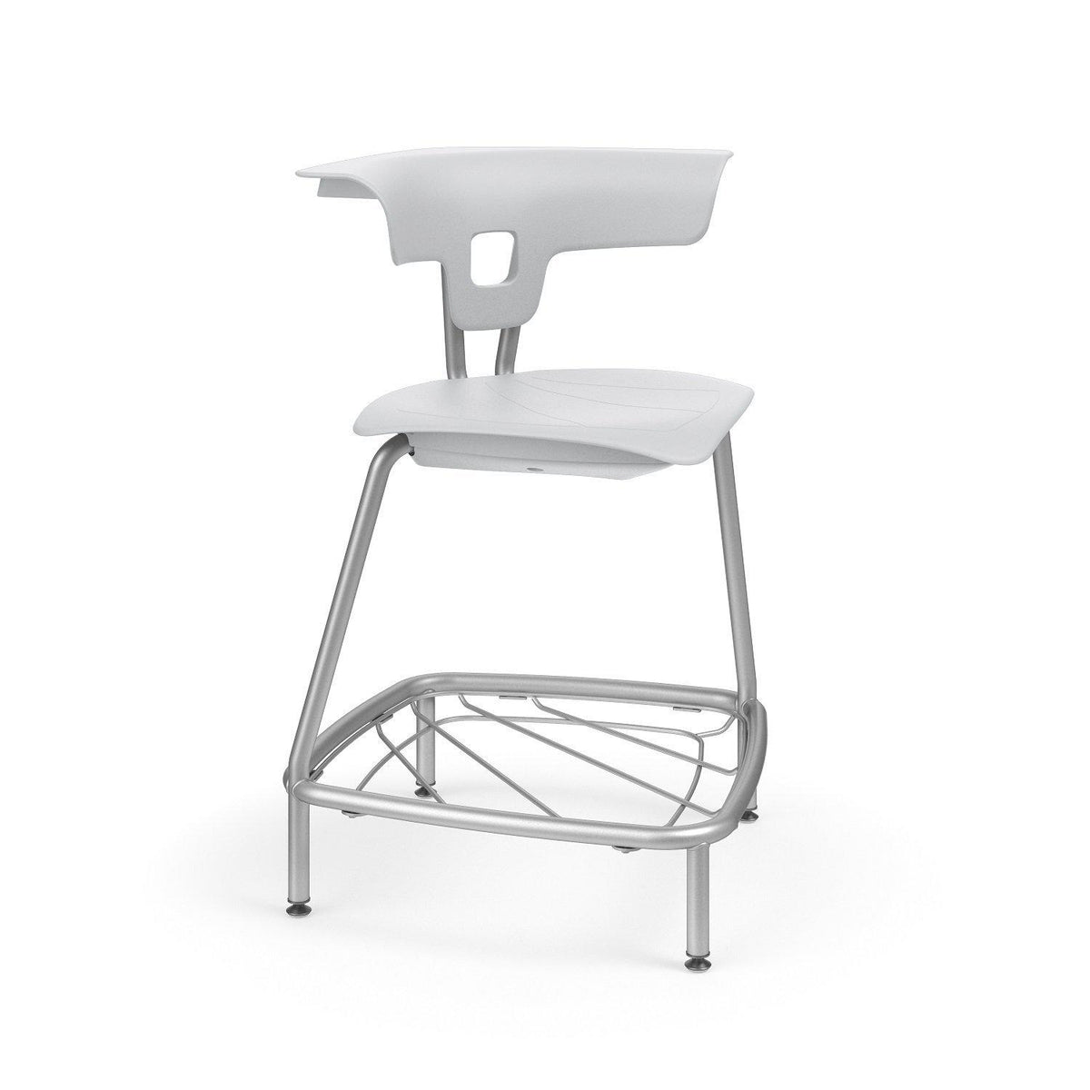 Ruckus 24"H Stool-Stools-Cool Grey (PCG)-Starlight Silver Metallic (SX)-Yes