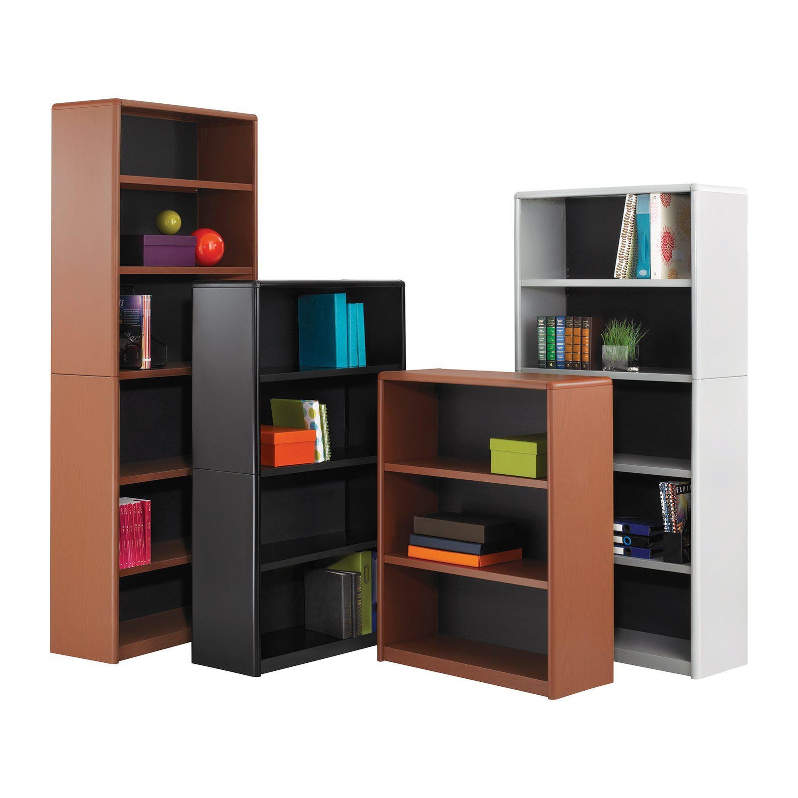 Mahogany 5 Shelf Bookcase - 72 Tall 36 x 12 x 72 : LBC361272