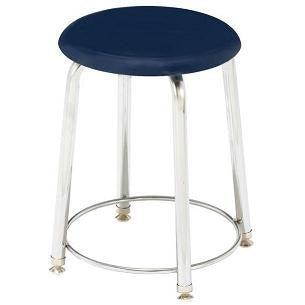 Fixed Height Stool with Solid Hard Plastic Seat,  18" H