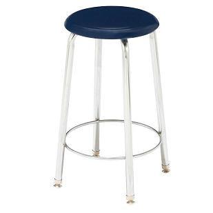 Fixed Height Stool with Solid Hard Plastic Seat,  24" H