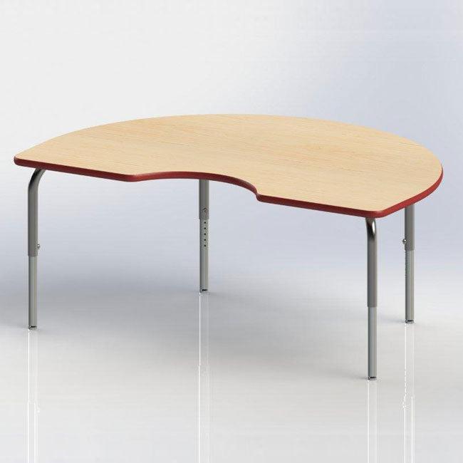 Method Collaborative Series Adjustable Height Tables,  19" 28" H, Kidney Shape, 36" x 72"