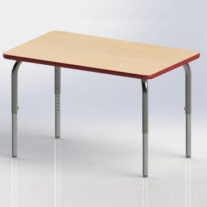 Method Collaborative Series Adjustable Height Tables,  19" 28" H,  Rectangle Shape, 30"x  48"