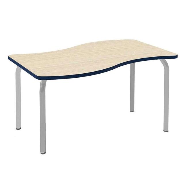 Method Collaborative Series Adjustable Height Tables, 19" 28" H, Undulate Shape, 30" x 54"