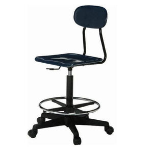 Adjustable Height Solid Plastic Stool with Footring