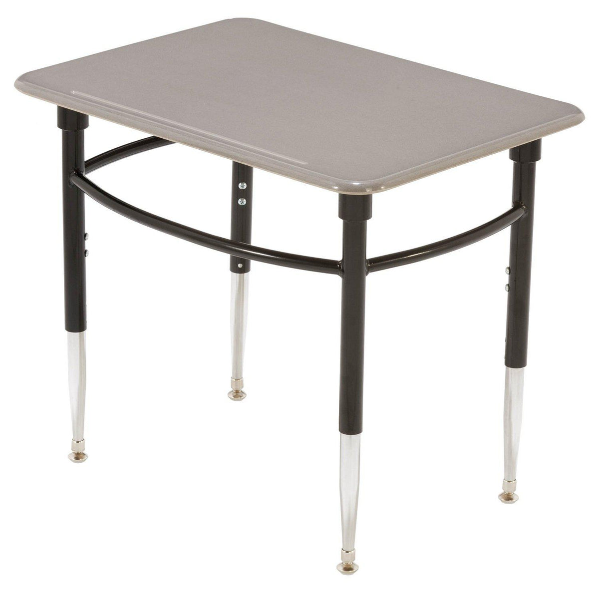 Kaleidoscope Collaborative Learning Adjustable Height Rectangular Desk with 19" x 26" Solid Plastic Top