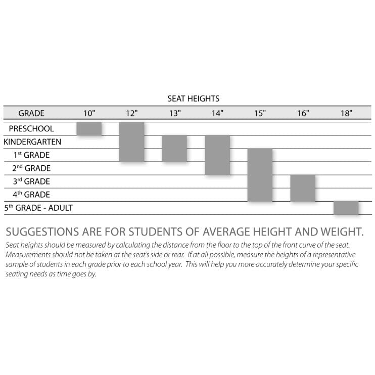 Ovation Contemporary Classroom Stack Chair, 16" Seat Height