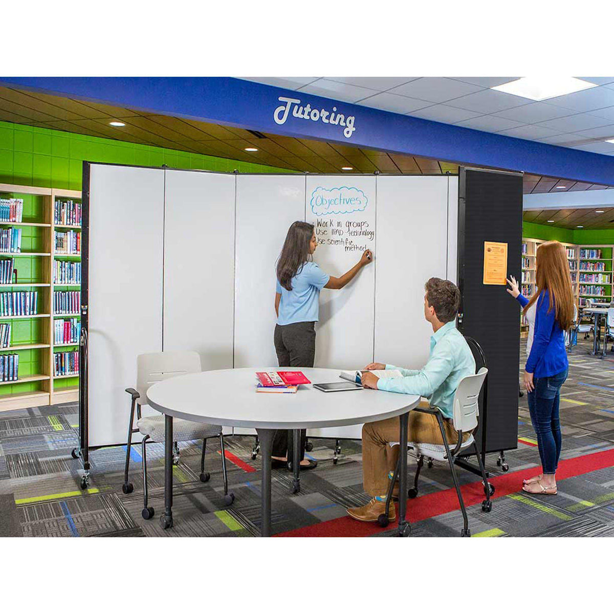 Screenflex Dry Erase/Tackable Dividers, 6 Ft. High-Partitions & Display Panels-