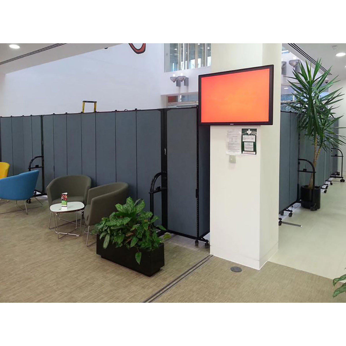 Screenflex Heavy Duty Room Divider, 7' 4" High-Partitions & Display Panels-