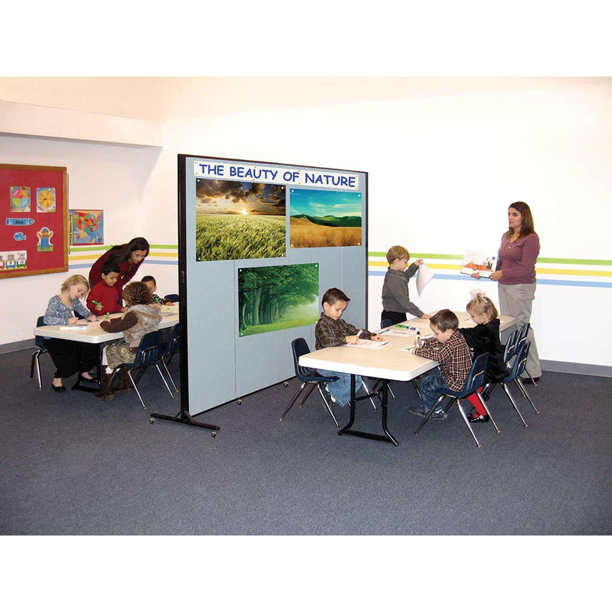 Screenflex Light Duty Room Divider, 6' 5" High-Partitions & Display Panels-