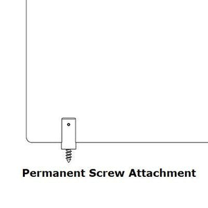 Frosted Thermoplastic Partition & Cubicle Extender with Permanent Screw Attachment, 18"H x 36"W