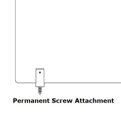 Frosted Thermoplastic Partition & Cubicle Extender with Permanent Screw Attachment, 30"H x 24"W