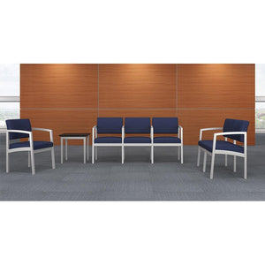 Lenox Steel Collection Reception Seating, 2 Seat Bench, Healthcare Vinyl Upholstery, FREE SHIPPING