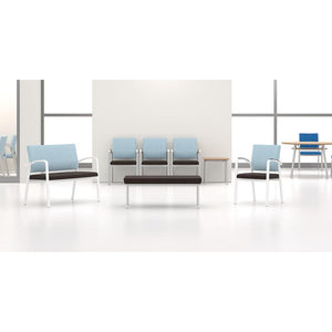 Newport Collection Reception Seating, 2 Seat Bench, Healthcare Vinyl Upholstery, FREE SHIPPING
