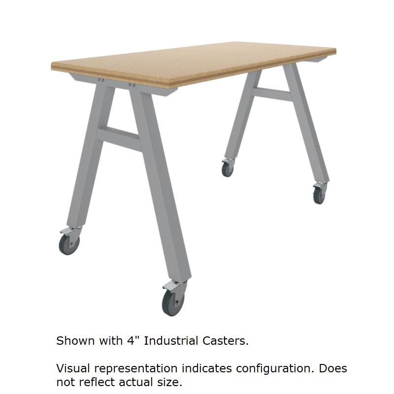 A-Frame Series Mobile Table, ShopTop, 48" W x 30" D x 36" H