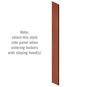 Side Panel for 6' High x 15" Deep Designer Wood Lockers with Sloping Hoods-Lockers-Cherry-