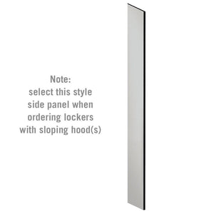 Side Panel for 6' High x 15" Deep Designer Wood Lockers with Sloping Hoods-Lockers-Gray-