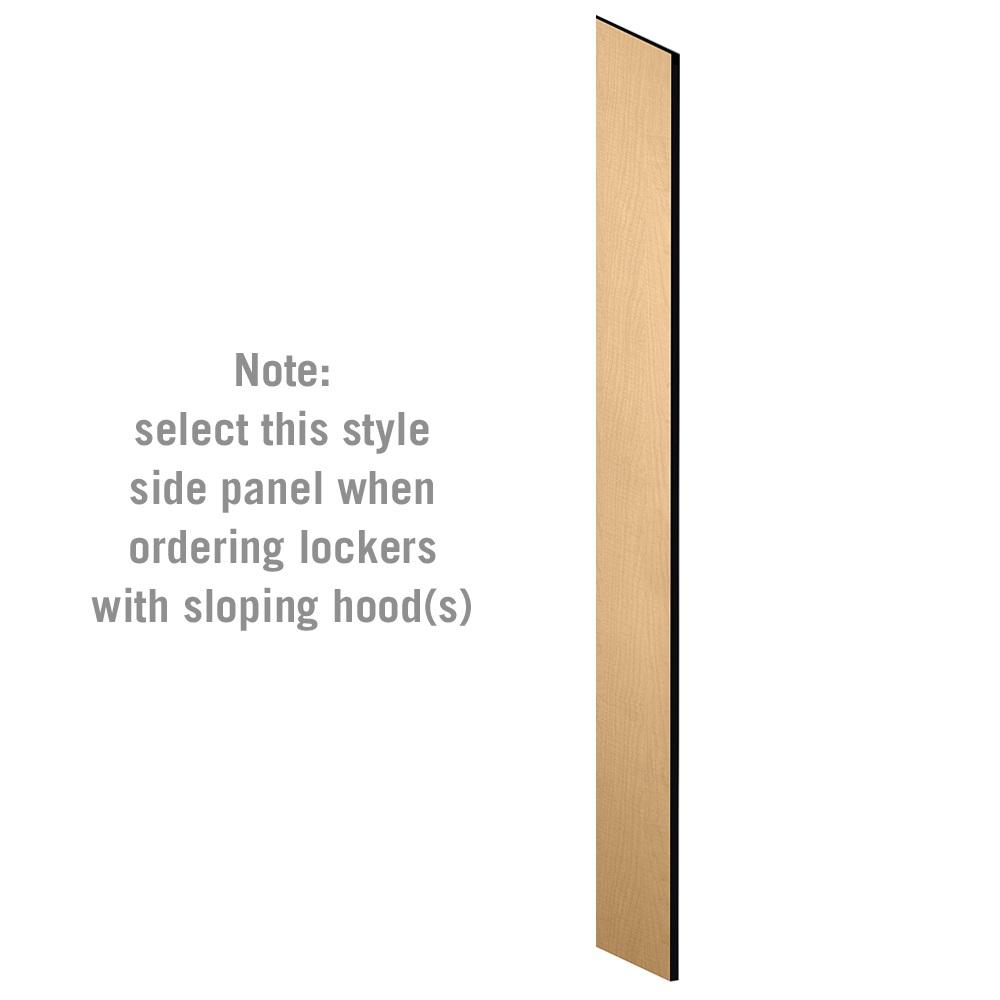 Side Panel for 6' High x 15" Deep Designer Wood Lockers with Sloping Hoods-Lockers-Maple-