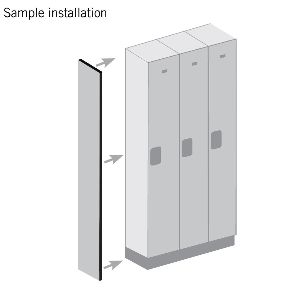 Side Panel for 6' High x 15" Deep Designer Wood Lockers without Sloping Hoods-Lockers-