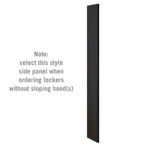 Side Panel for 6' High x 15" Deep Designer Wood Lockers without Sloping Hoods-Lockers-Black-