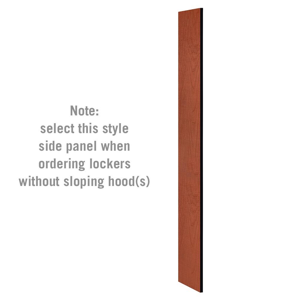 Side Panel for 6' High x 15" Deep Designer Wood Lockers without Sloping Hoods-Lockers-Cherry-