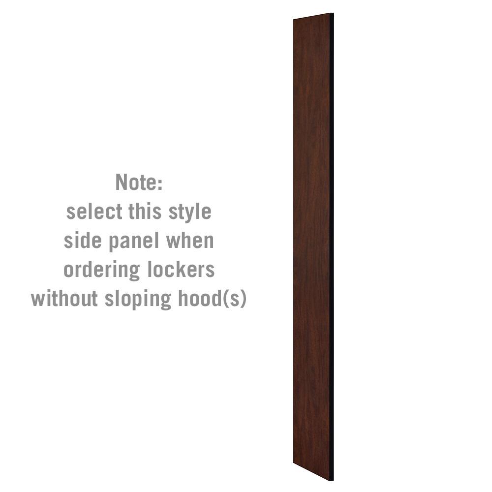 Side Panel for 6' High x 15" Deep Designer Wood Lockers without Sloping Hoods-Lockers-Mahogany-