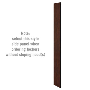 Side Panel for 6' High x 15" Deep Designer Wood Lockers without Sloping Hoods-Lockers-Mahogany-