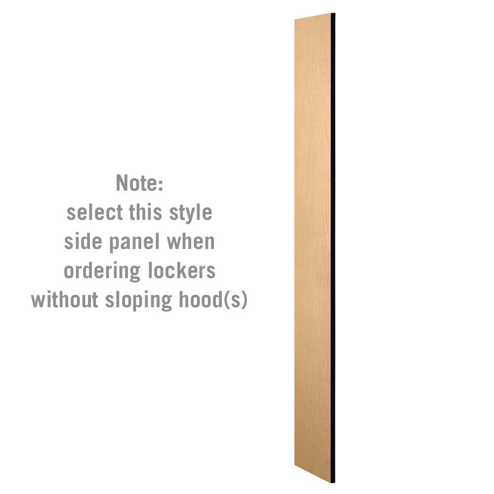 Side Panel for 6' High x 15" Deep Designer Wood Lockers without Sloping Hoods-Lockers-Maple-