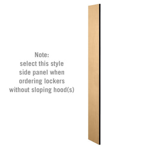 Side Panel for 6' High x 15" Deep Designer Wood Lockers without Sloping Hoods-Lockers-Maple-