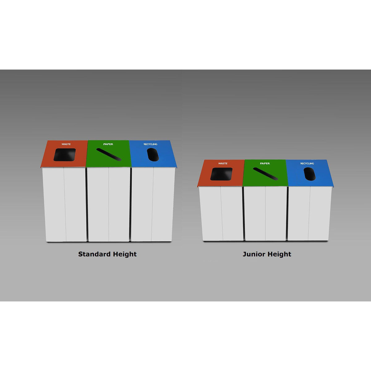 Slope Standard Height Painted Steel 38-Gallon Waste Receptacle with Single Top Opening