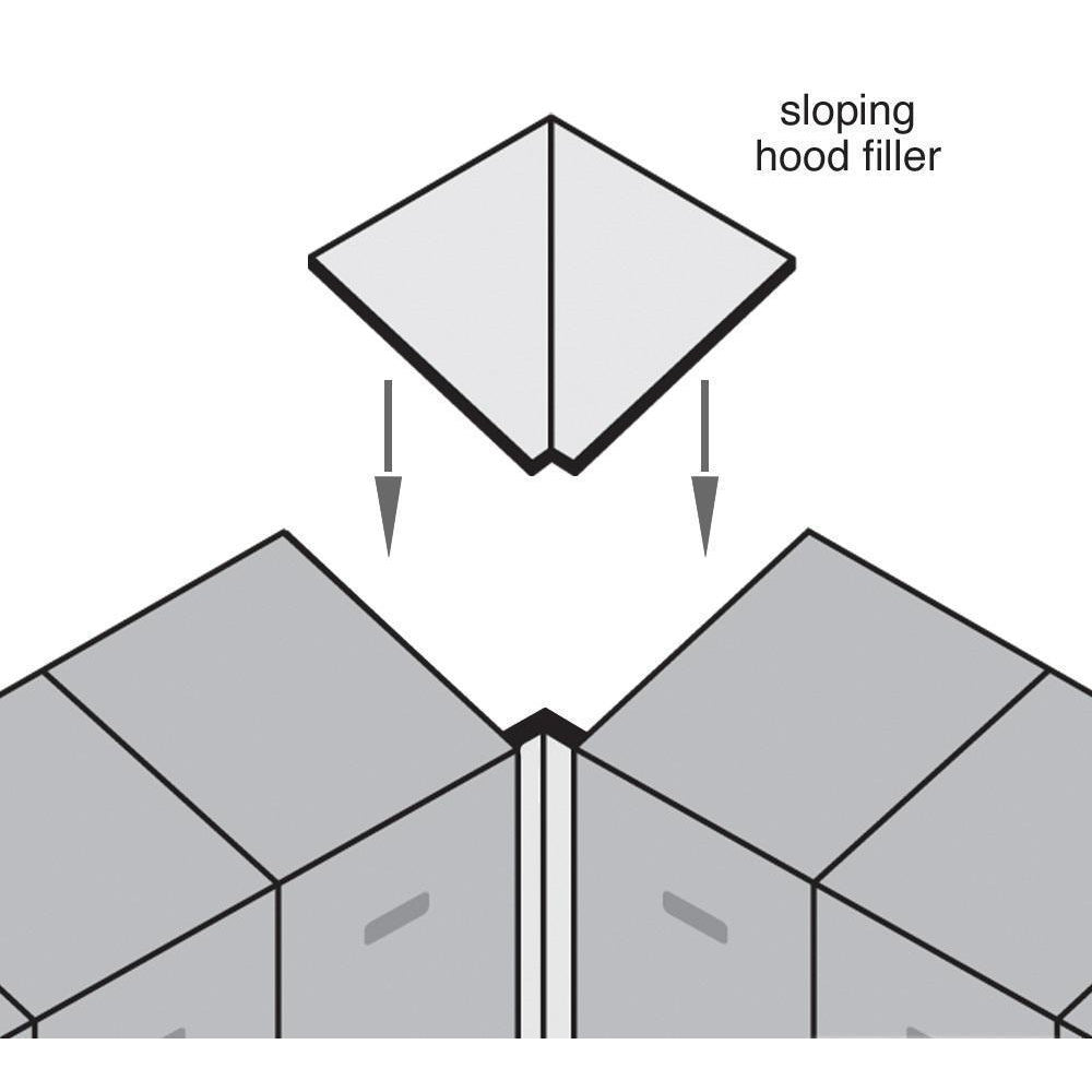 Sloping Hood Corner Filler for 15" Deep Designer Wood Lockers-Lockers-