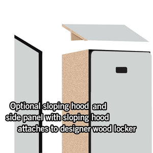 Sloping Hoods for 12" W x 15" Deep Designer Wood Lockers-Lockers-