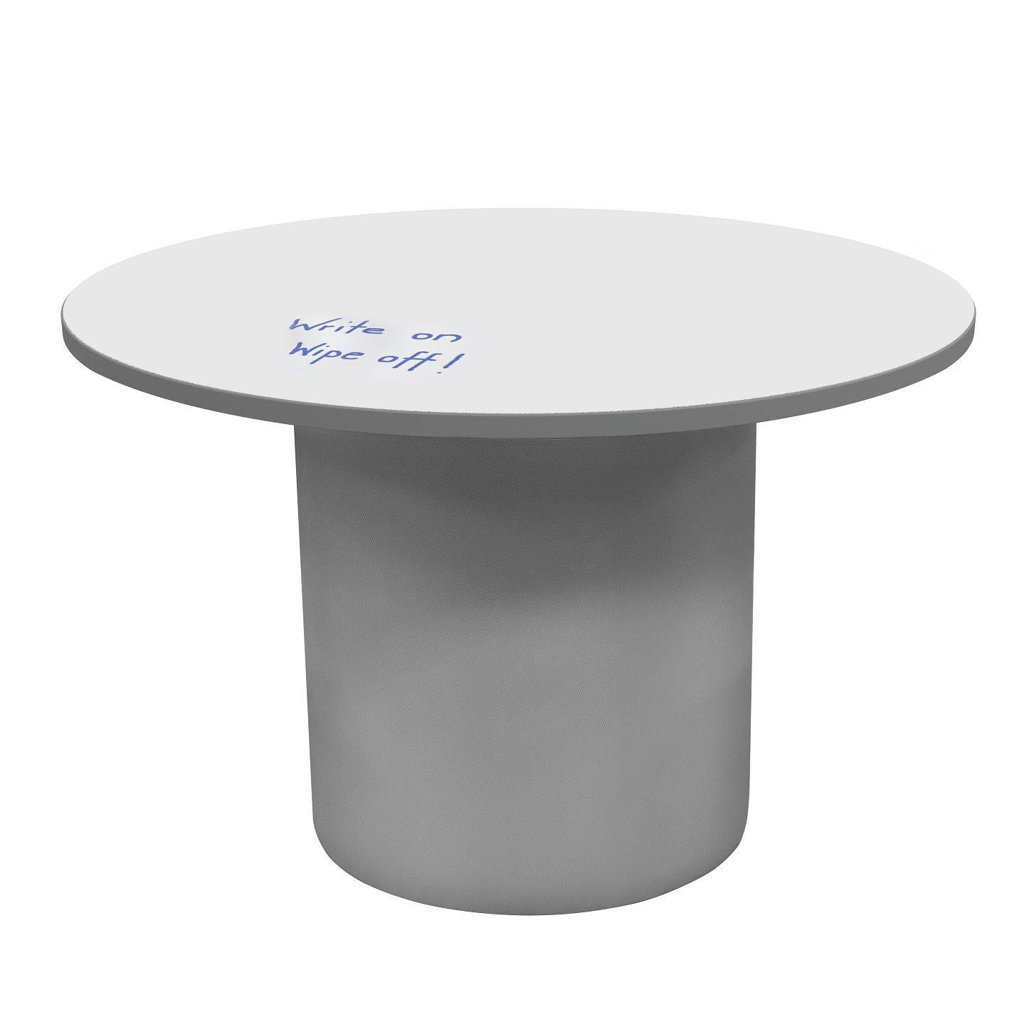 Sonik™ Soft Seating 48" Round Table with Markerboard Top and Power/Data Supply-Soft Seating-29"-Markerboard/Gray-Frost