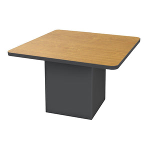 Sonik™ Soft Seating 48" Square Table-Soft Seating-29"-Solar Oak/Black-Ebony