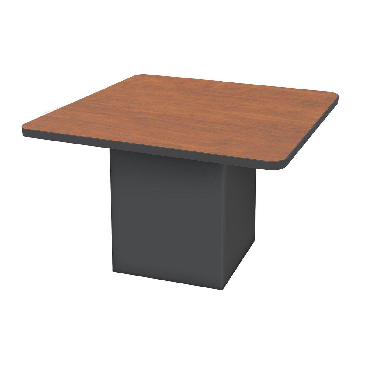 Sonik™ Soft Seating 48" Square Table-Soft Seating-29"-Wild Cherry/Black-Ebony