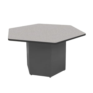 Sonik™ Soft Seating Hexagon Table-Soft Seating-29"-Gray Nebula/Black-Charcoal