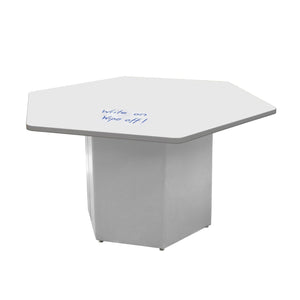 Sonik™ Soft Seating Hexagon Table with Markerboard Top-Soft Seating-29"-Markerboard/Gray-Frost