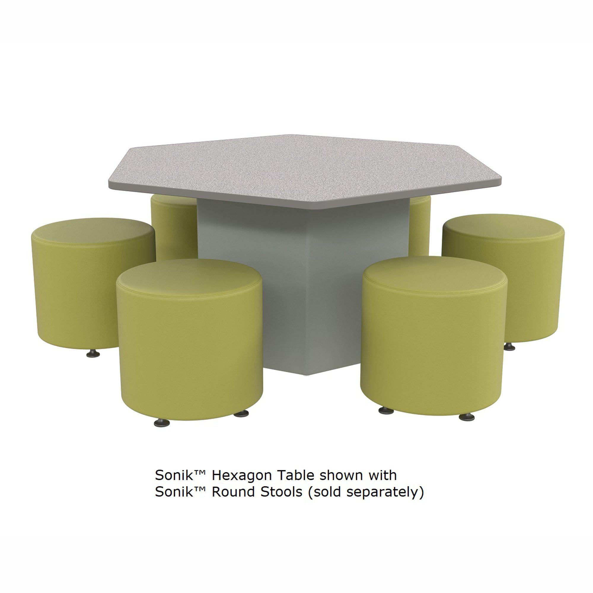 Sonik™ Soft Seating Hexagon Table with Power/Data Supply-Soft Seating-