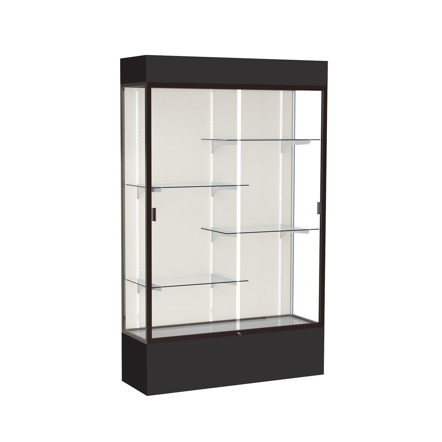 Spirit Series Lighted Floor Display Case, 48"W x 80"H x 16"D