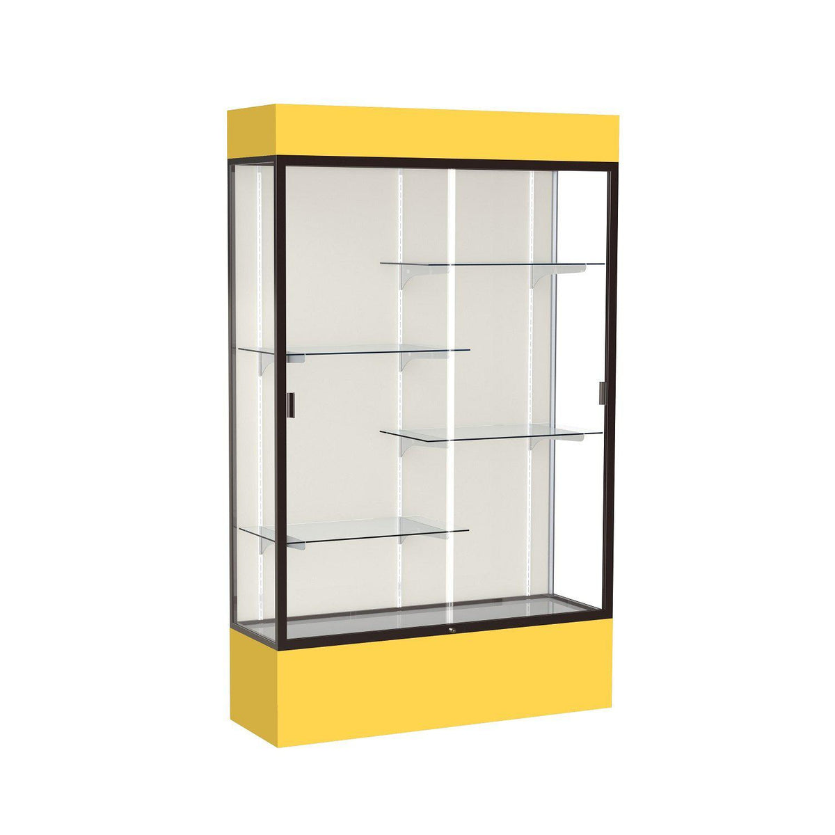 Spirit Series Lighted Floor Display Case, 48"W x 80"H x 16"D