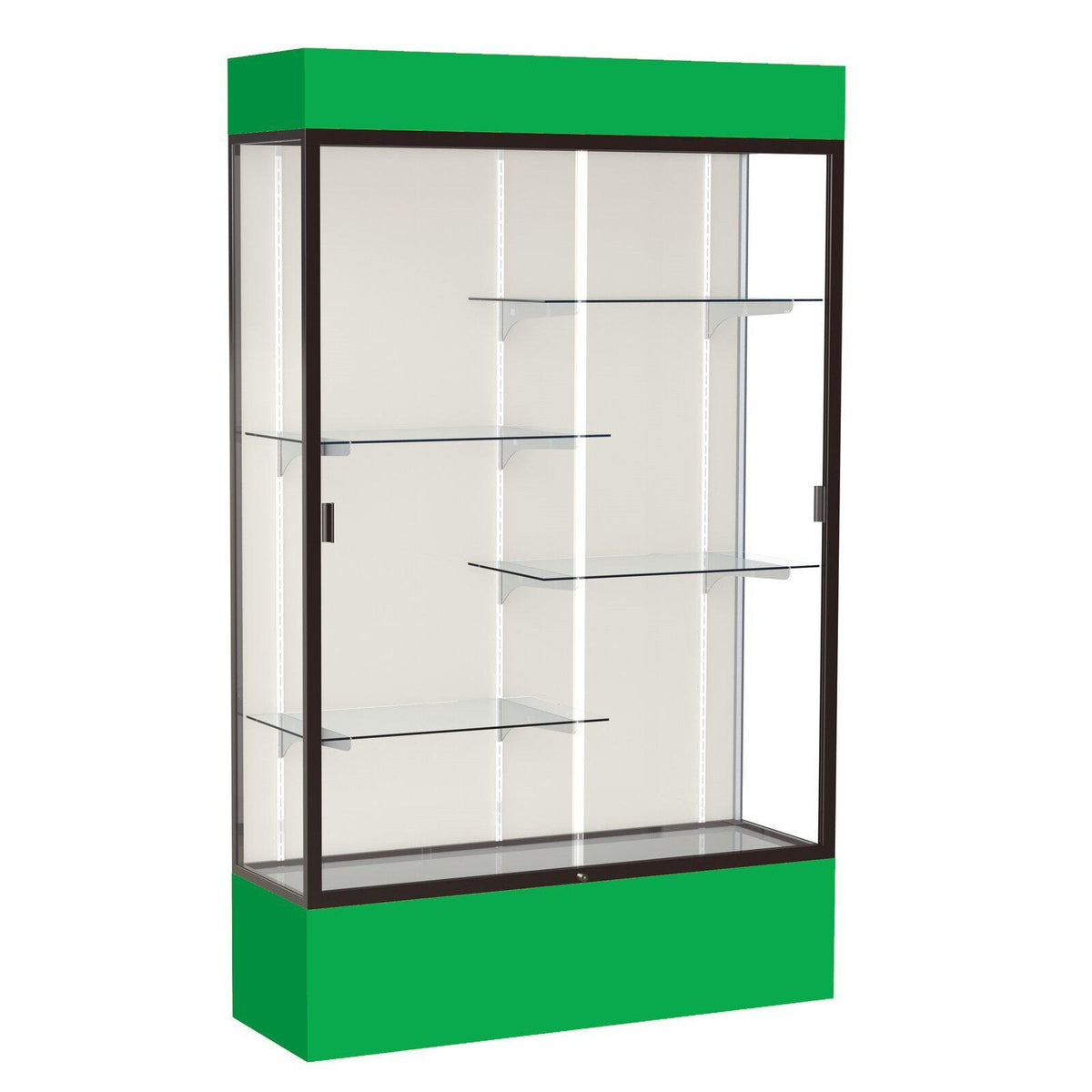 Spirit Series Lighted Floor Display Case, 48"W x 80"H x 16"D