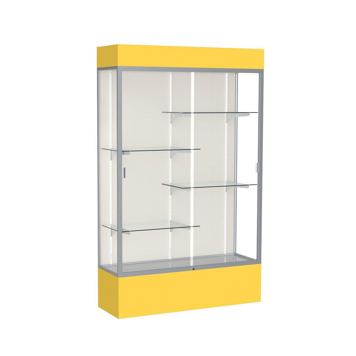 Spirit Series Lighted Floor Display Case, 48"W x 80"H x 16"D