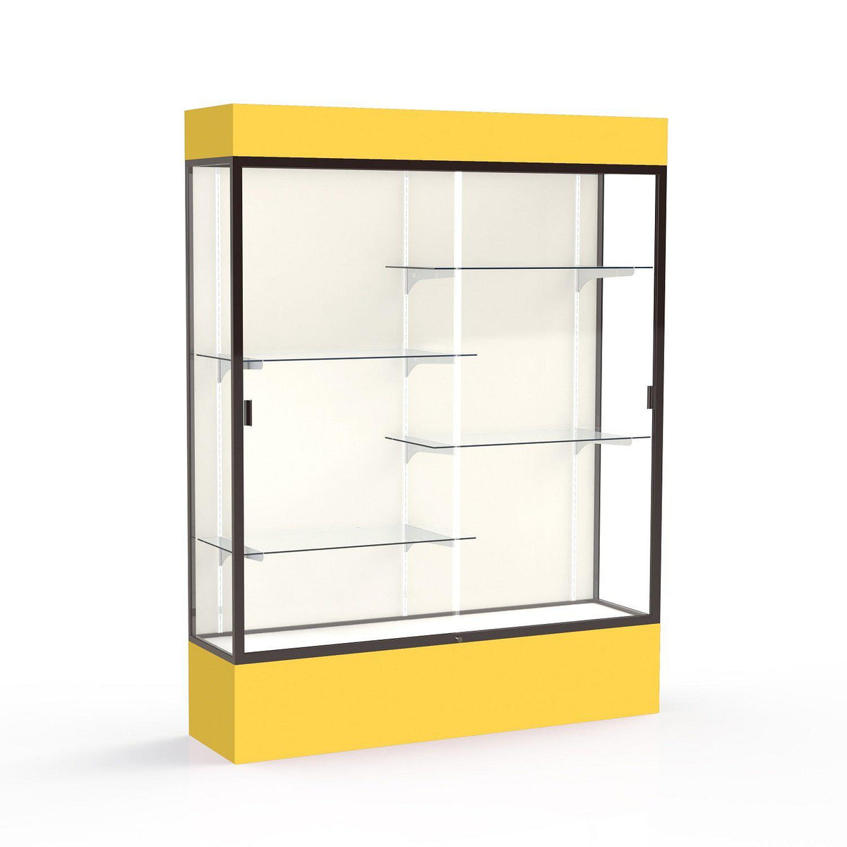 Spirit Series Lighted Floor Display Case, 60"W x 80"H x 16"D