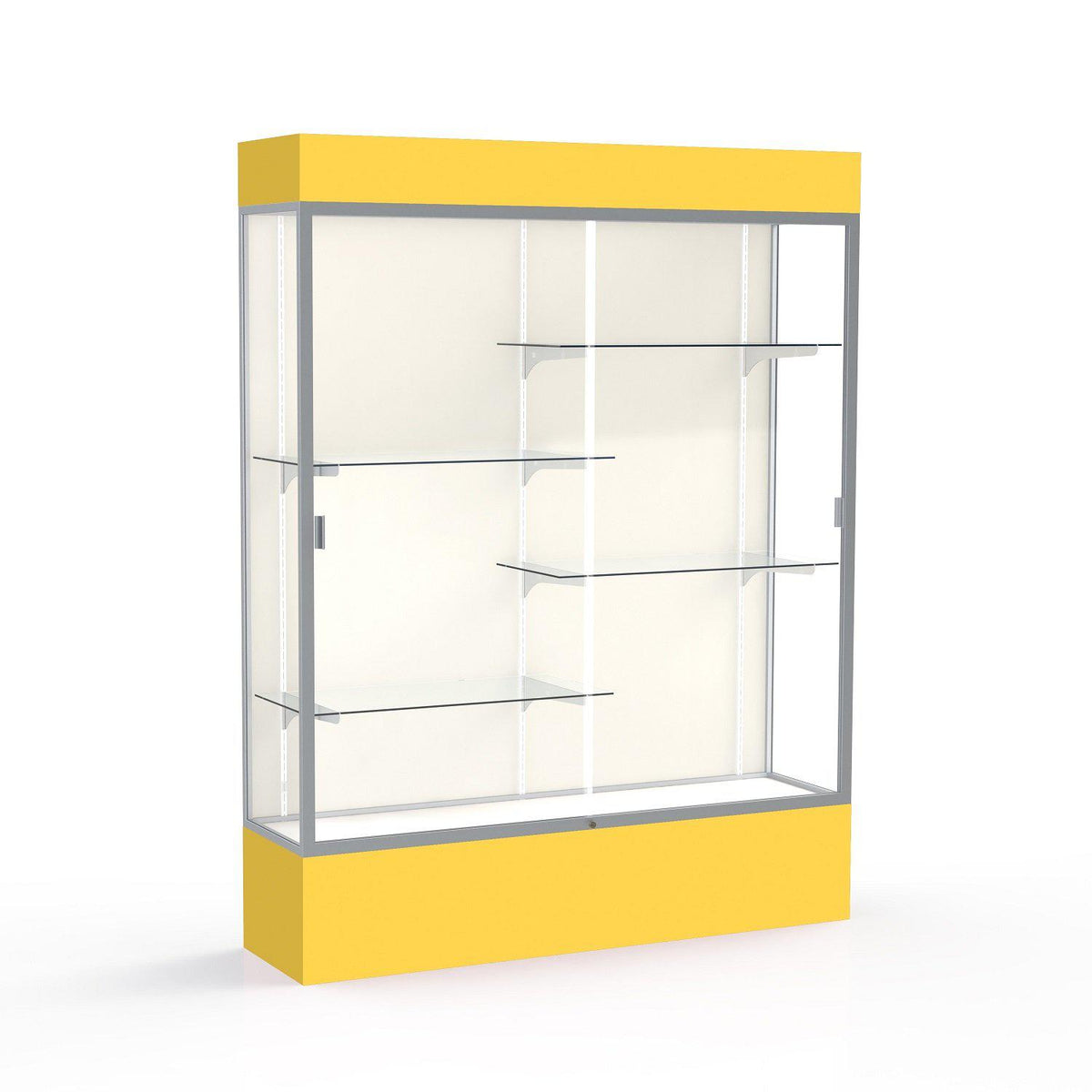 Spirit Series Lighted Floor Display Case, 60"W x 80"H x 16"D