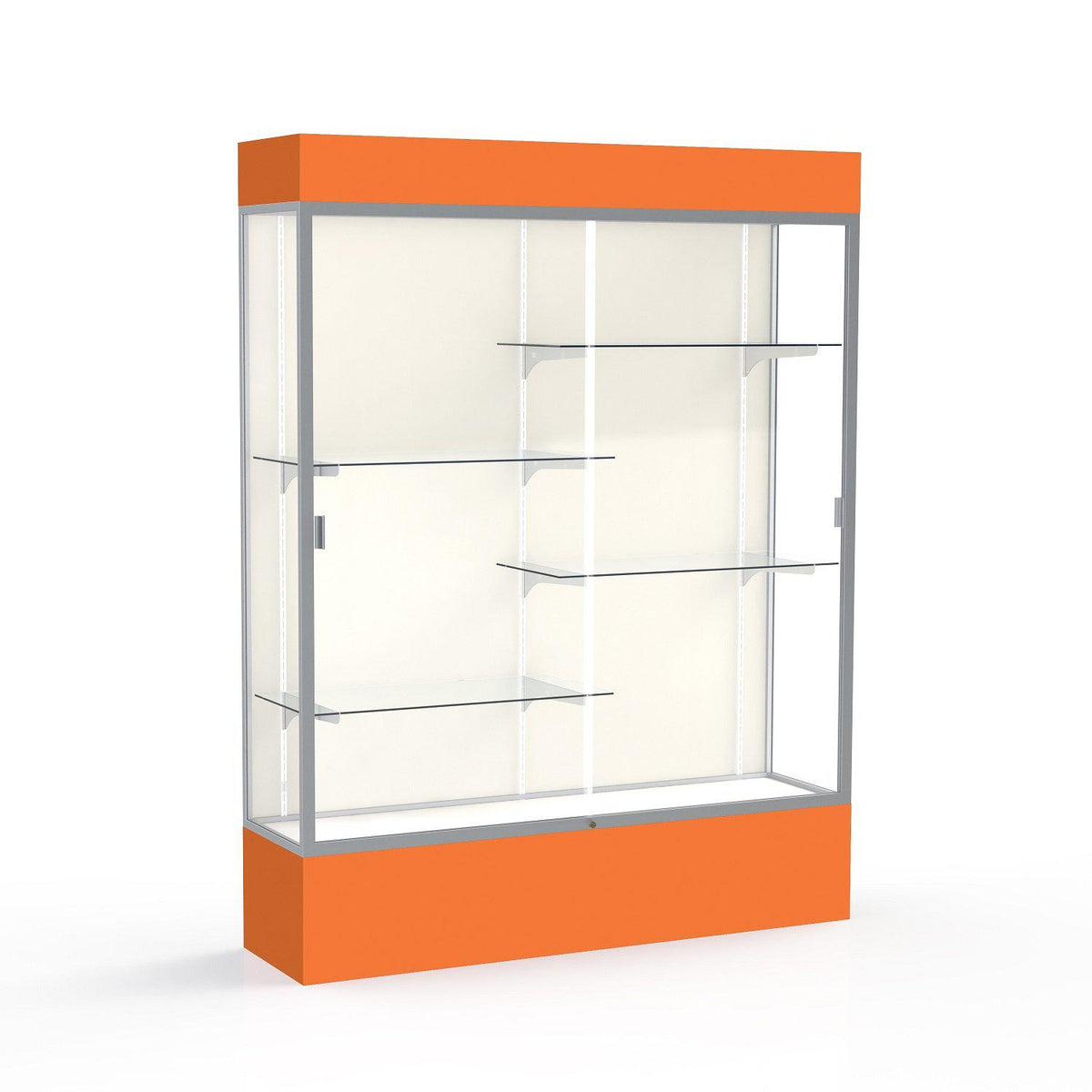 Spirit Series Lighted Floor Display Case, 60"W x 80"H x 16"D