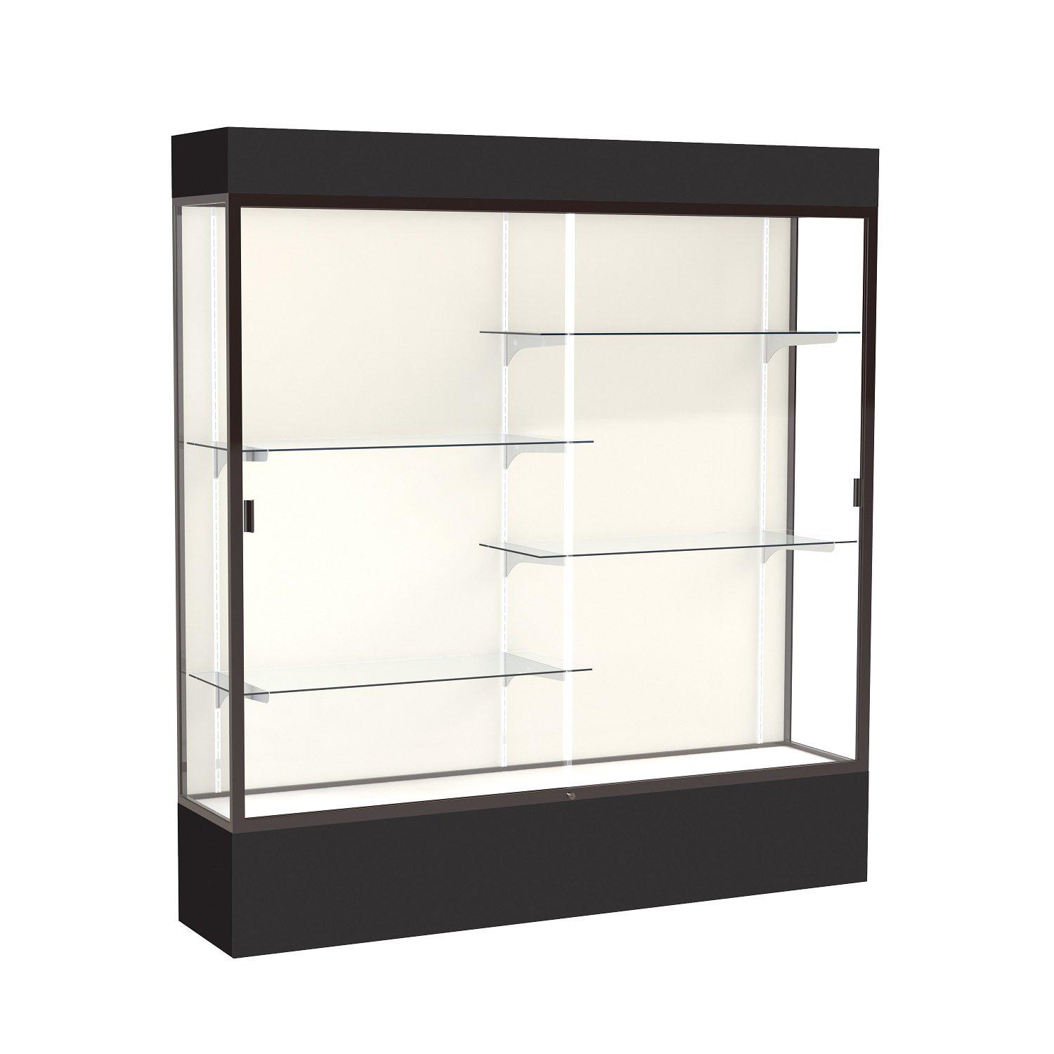 Spirit Series Lighted Floor Display Case, 72"W x 80"H x 16"D