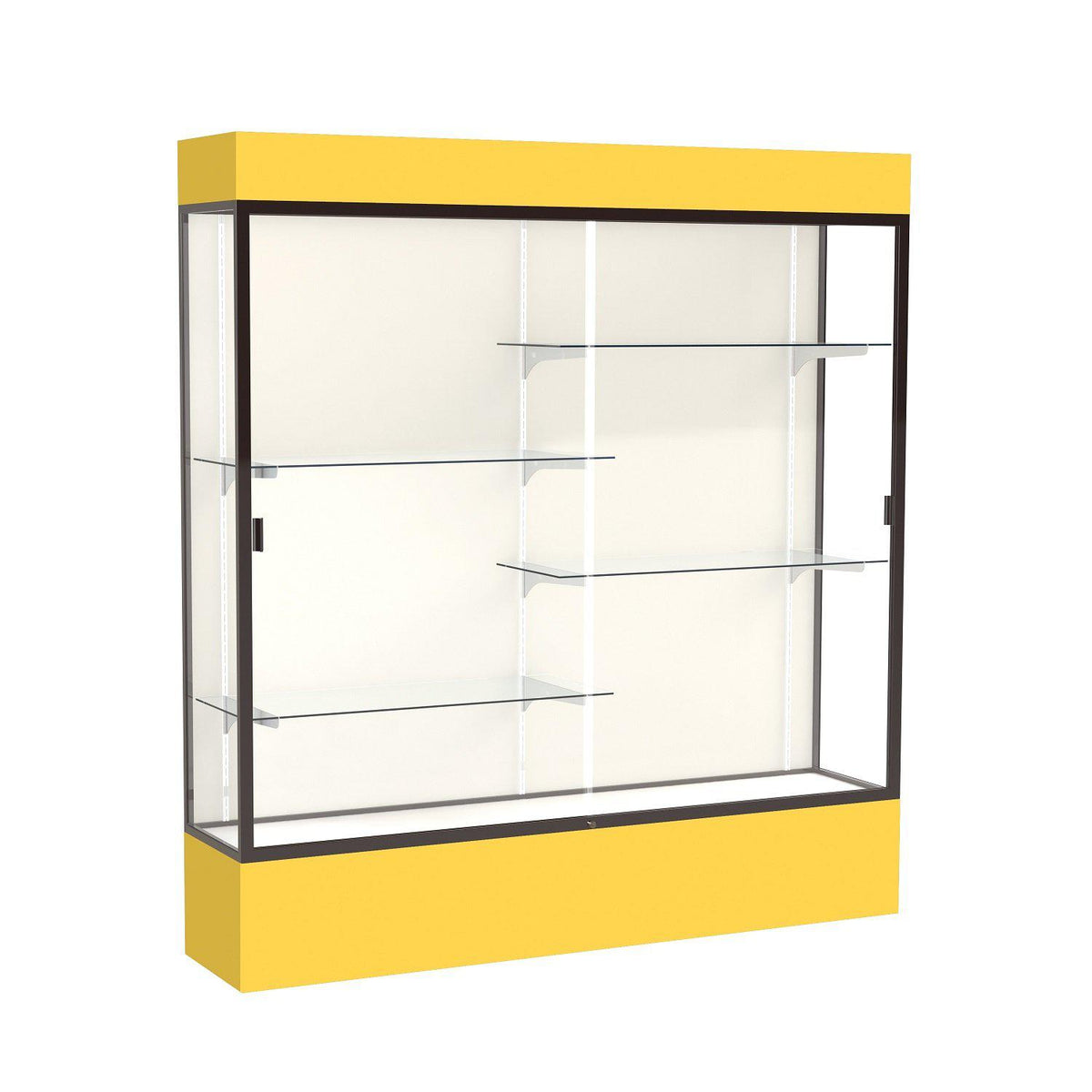 Spirit Series Lighted Floor Display Case, 72"W x 80"H x 16"D