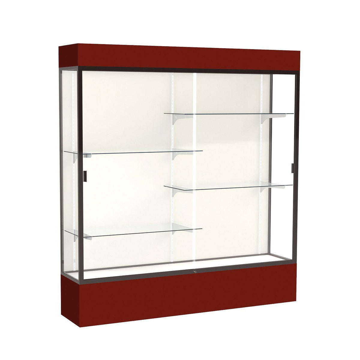 Spirit Series Lighted Floor Display Case, 72"W x 80"H x 16"D